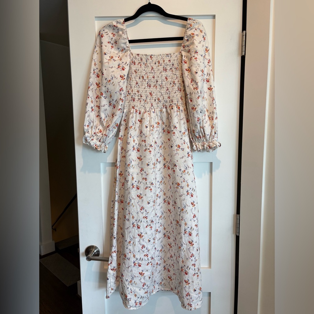 Reformation Floral Long Sleeve Dress with Slit - Picture 5 of 9